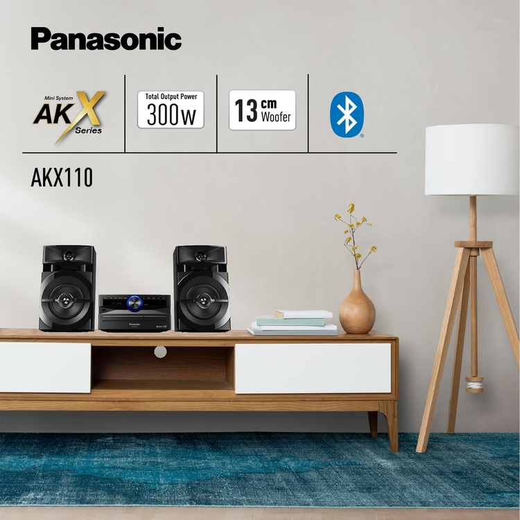 Minicomponente PANASONIC AKX110 300 Watts Negro Equipo de Sonido