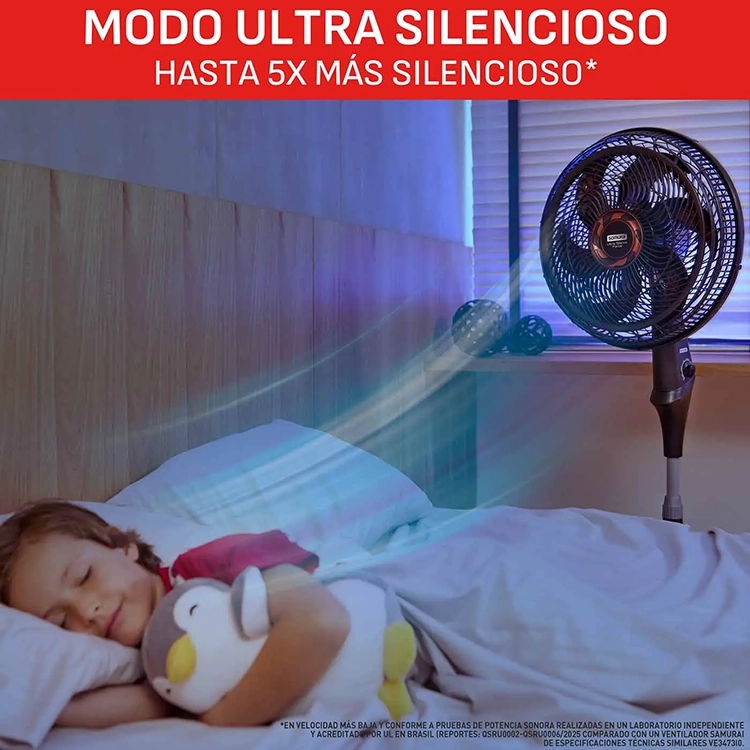 Ventilador SAMURAI Ultra Silence Force 5 Vel 2 en 1 Negro Ventilador SAMURAI Ultra Silence Force 5 Vel 2 en 1 Negro