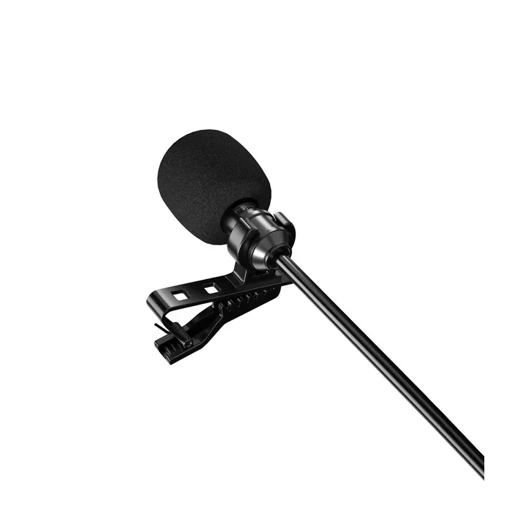Micrófono de Solapa VTA Alámbrico con Gancho de Sujeción 3.5mm