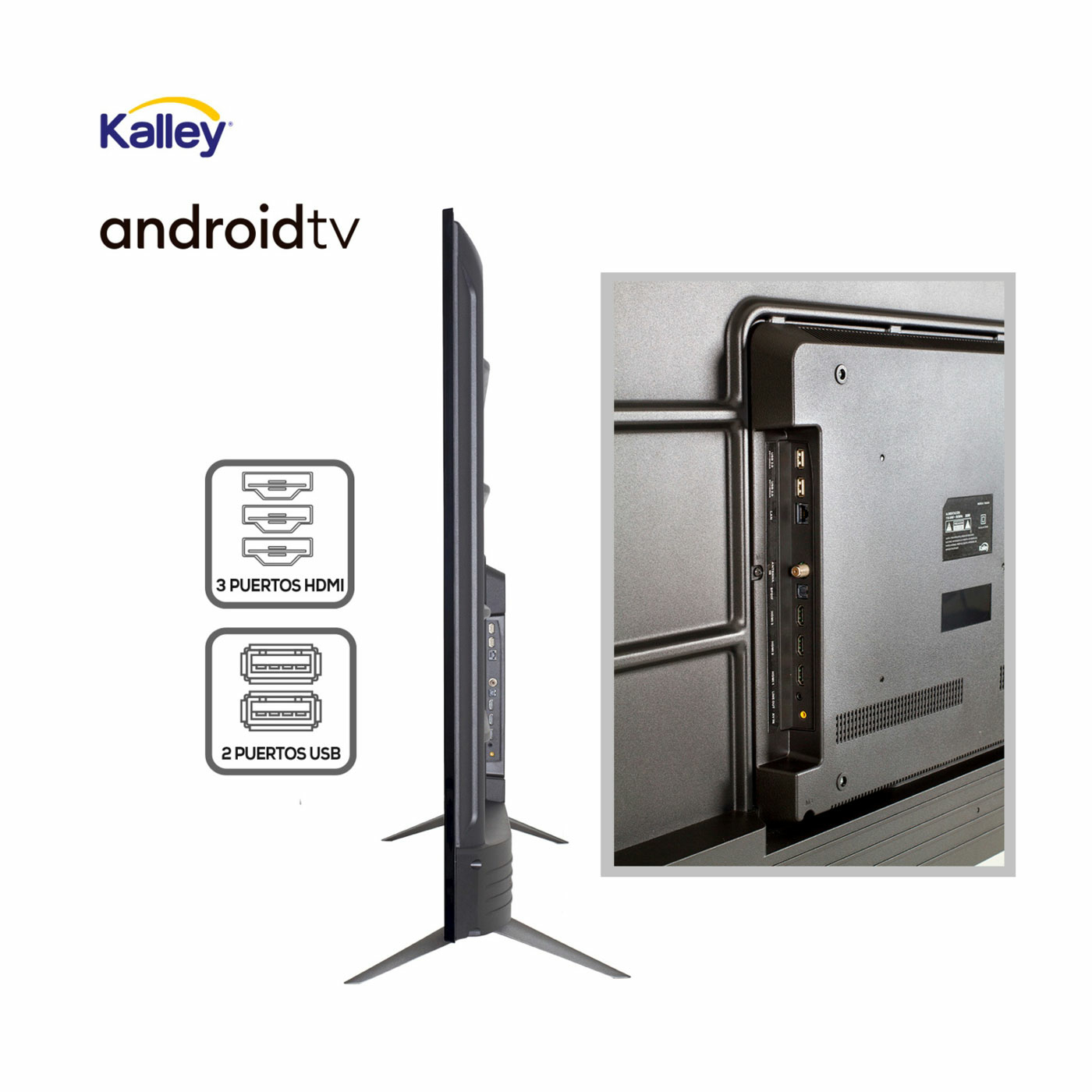 TV KALLEY 70" Pulgadas 177 cm ATV70UHD 4K-UHD LED Smart TV Android