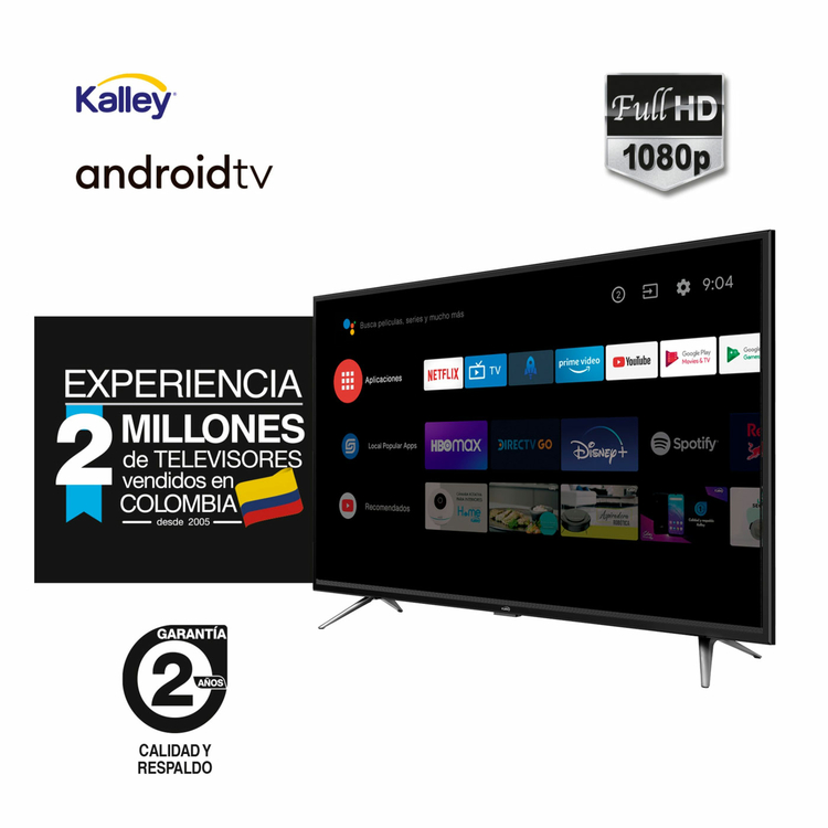 TV KALLEY 40" Pulgadas 102 cm ATV40FHD FHD LED Smart TV Android