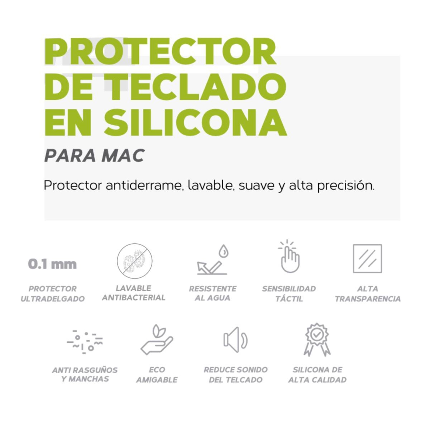 Teclado Protector para MacBook Air 13.3" Gris/Silver