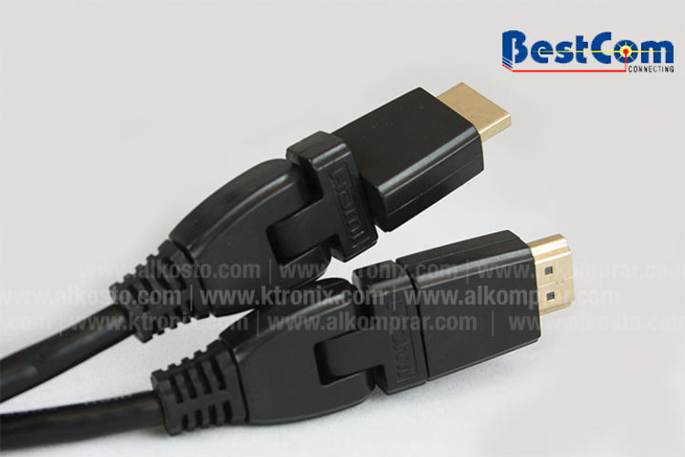 Cable BESTCOM HDMI a HDMI giratorios 360º FHD 4K UHD de 1.83 Metros
