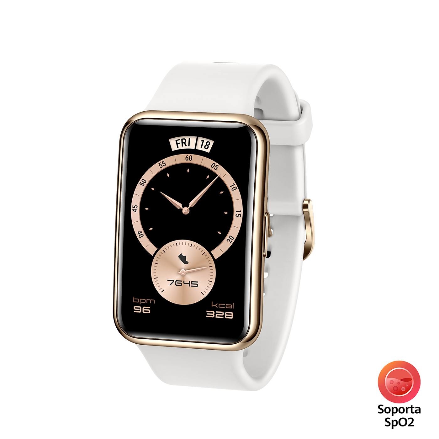 Bundle Reloj HUAWEI Watch Fit Elegant Blanco + Audífonos Bluetooth AM61