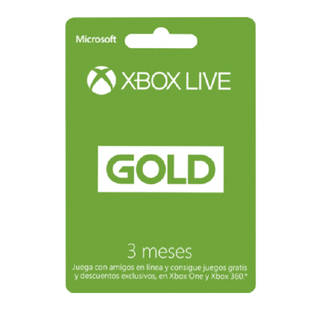 Pin Virtual XBOX LIVE 3 MESES GOLD