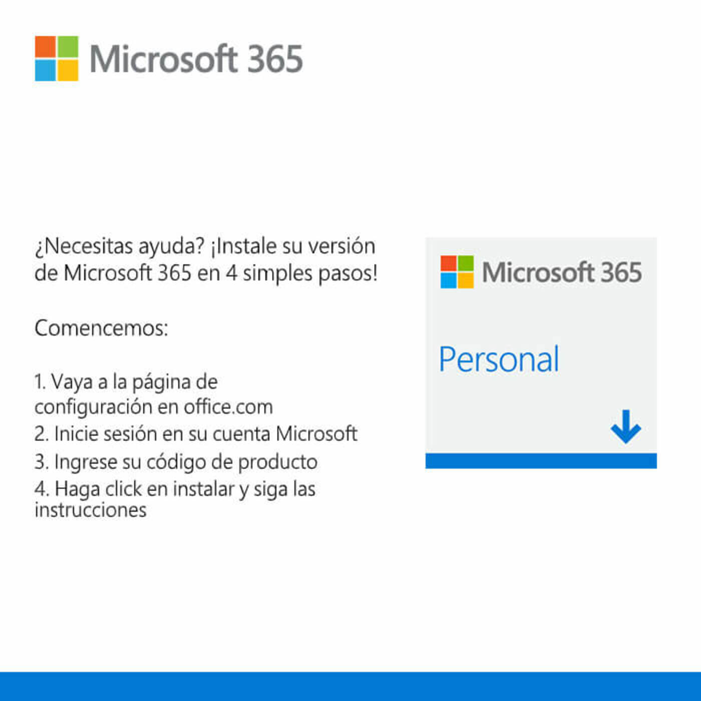 Pin Microsoft Office 365 Personal Para 1 Usuario / 12 Meses