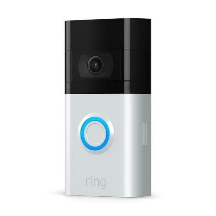 Video Portero con Cámara Integrada RING Inteligente WiFi Dia|Noche 1080p HD Doorbell 3 Plateado