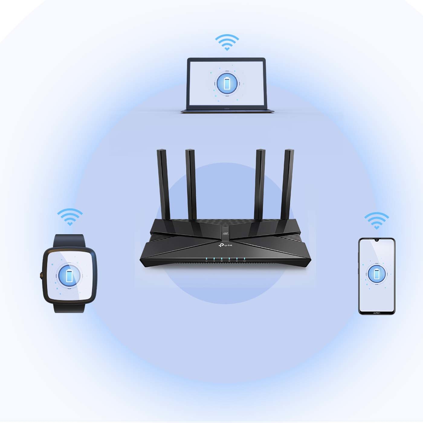 Router TP-LINK WiFi 6 Doble Banda 4 Antenas AX3000Mbps