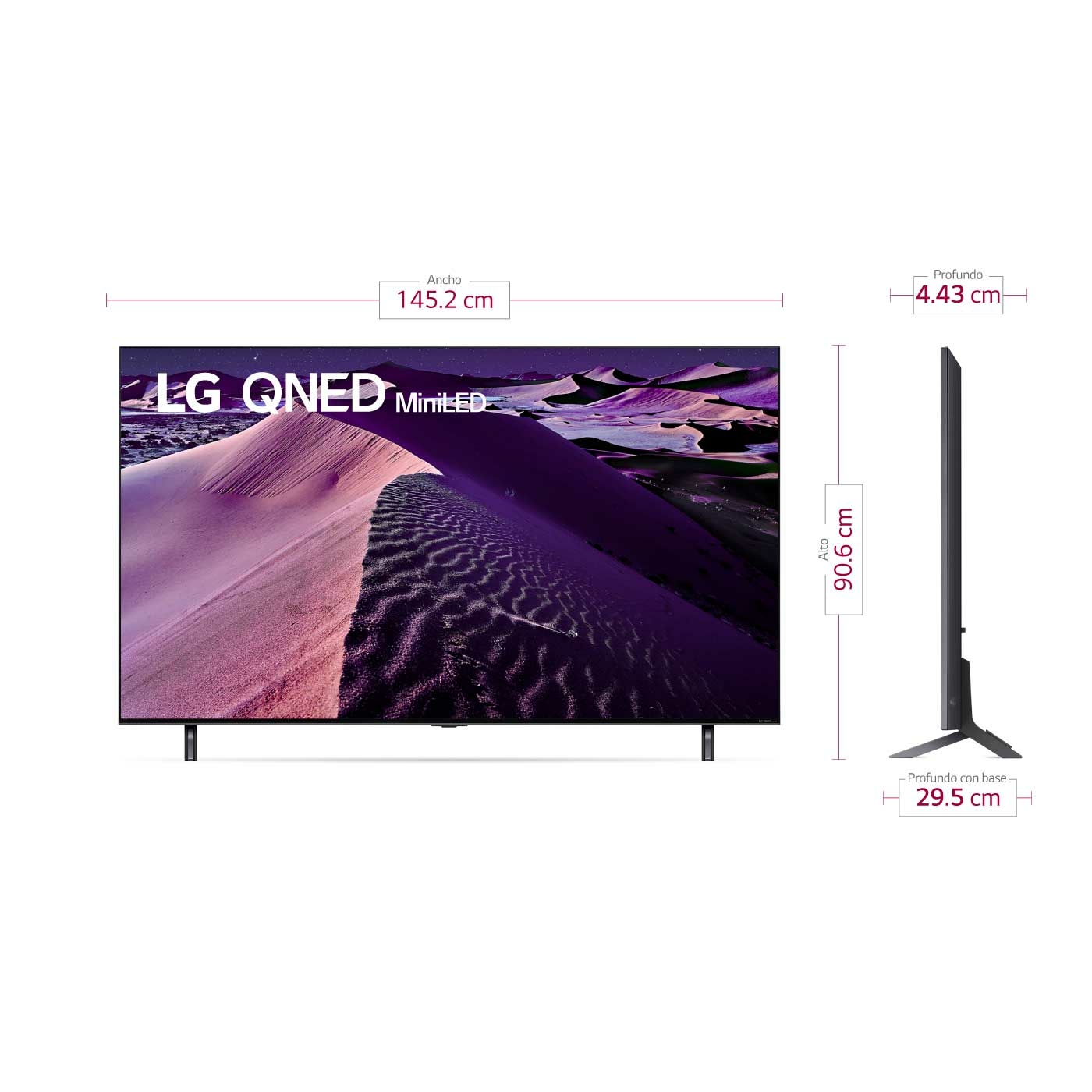 TV LG 65" Pulgadas 164 cm 65QNED85SQA 4K-UHD MINI LED Smart TV