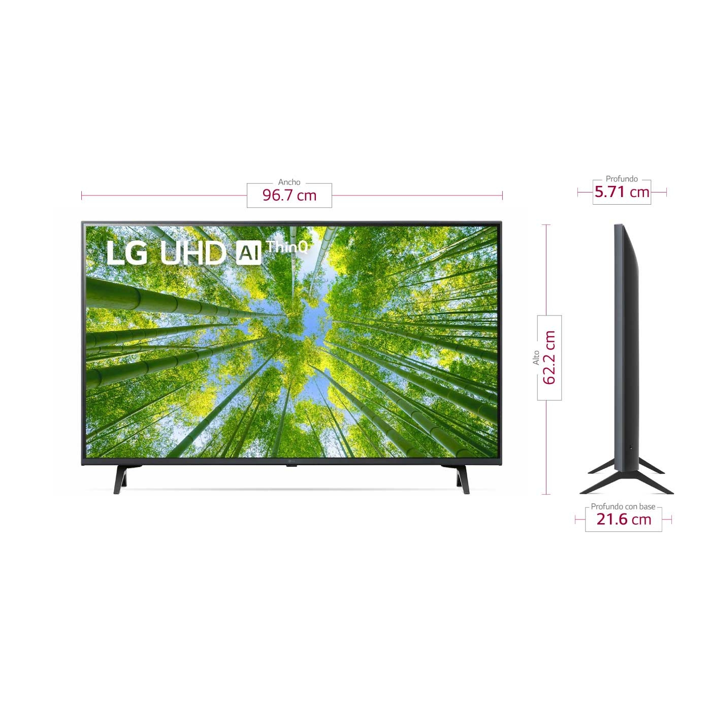 TV LG 43" Pulgadas 108 cm 43UQ8000PSB 4K-UHD LED Smart TV