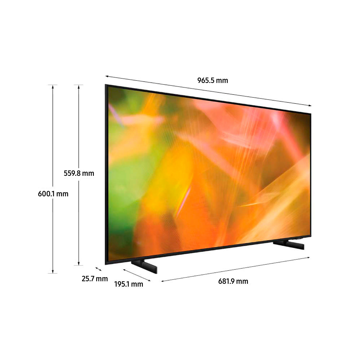 TV SAMSUNG 43" Pulgadas 109.22 cm 43AU8000 4K-UHD LED Smart TV