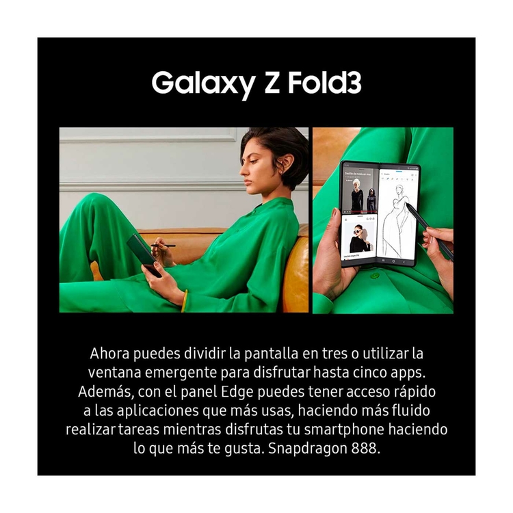 Celular SAMSUNG Galaxy Z Fold 3 256GB Negro