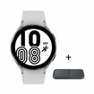 Reloj SAMSUNG Galaxy Watch 4 de 44 mm Plateado + Cargador Dual Inalámbrico 15W - 