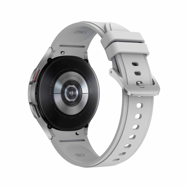 Reloj SAMSUNG Galaxy Watch 4 Classic de 46 mm Plateado + Cargador Dual Inalámbrico 15W