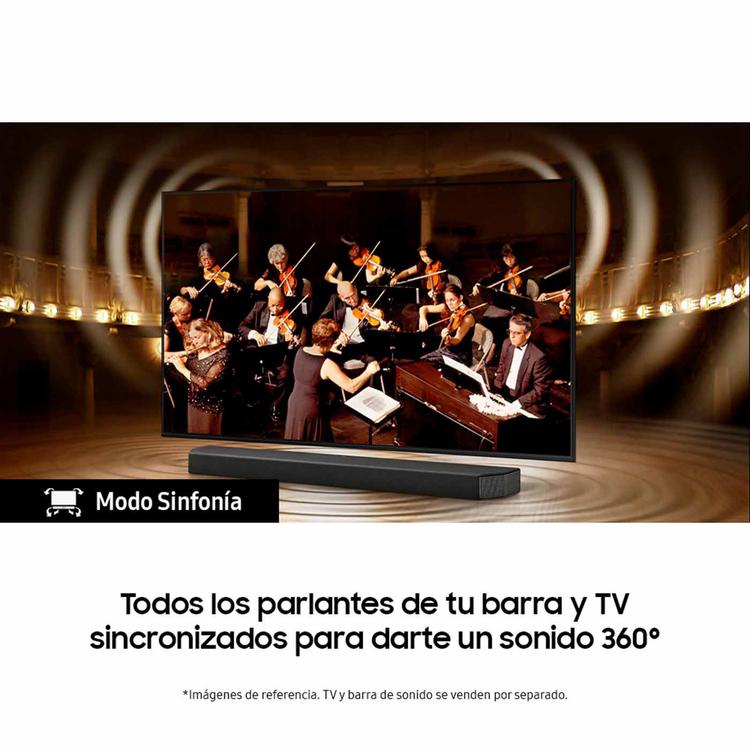 TV SAMSUNG 50" Pulgadas 127 cm 50BU8000 4K-UHD LED Smart TV + Barra de Sonido SAMSUNG HW-T400