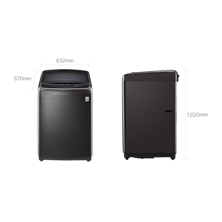 Lavadora LG Carga Superior 17 Kilogramos Negro | Ktronix