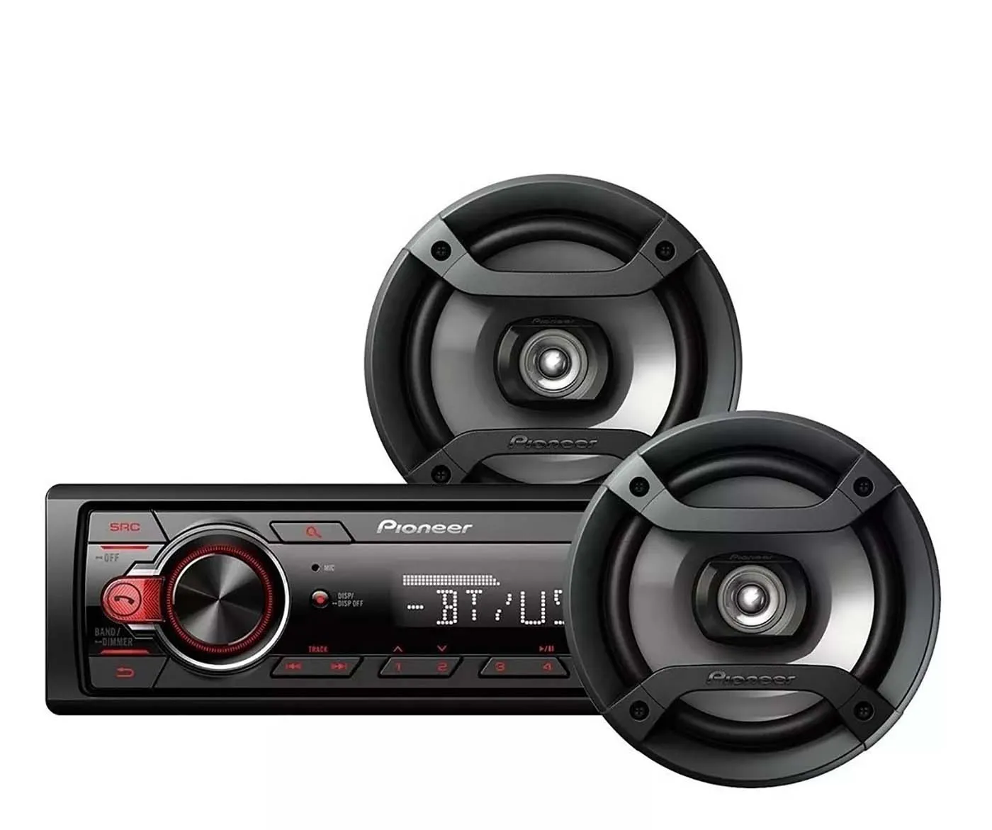 Combo Parlantes + Radio Car Audio PIONEER MXT-S216BT Negro